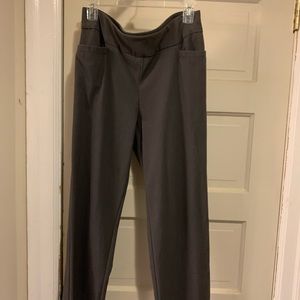 Elastic waist gray pants